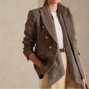 BANANA REPUBLIC ICON HERRINGBONE WOOL BLAZER